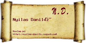 Nyilas Daniló névjegykártya